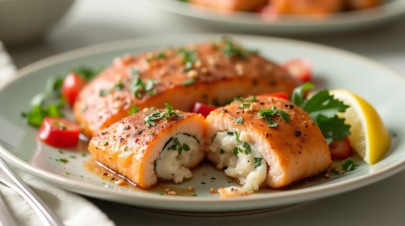 Crab Stuffed Salmon